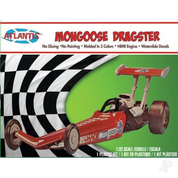 Atlantis Models 1:32 Snap American Rail Dragster Plastic Kit