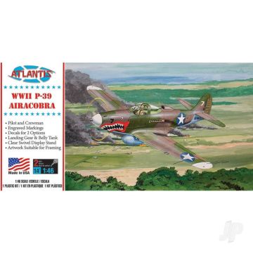 Atlantis Models 1:46 Bell P-39 Airacobra Plastic Model Aircraft Kit