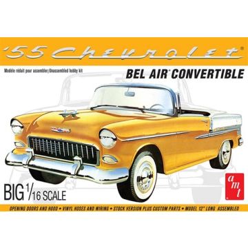 AMT 1955 Chevy Bel Air Convertible - BIG 1/16 SCALE! Plastic Kit Car Model American