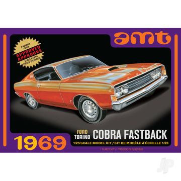 AMT 1969 Ford Torino Cobra Fastback 2T Plastic Kit