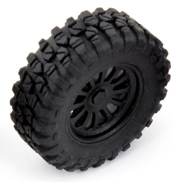 Team Associated Mt28 Wheels & Tyres Mounted (F & R)