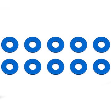 Team Associated Bulkhead Washers 7.8 X 0.5mm Blue Aluminium X10