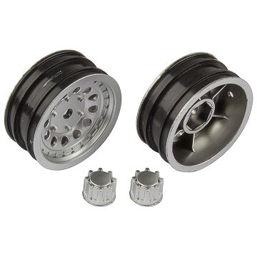 Team Associated Cr12 Wheel Set Satin Silver