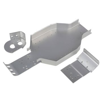 Team Associated RC10cc Chassis /Nose Plate/Motor Mount Silver