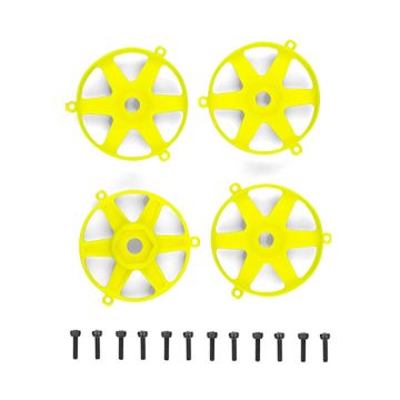 Team Associated DC10 FT Adj. Wheel Face Plate, Flo. Yellow(4)
