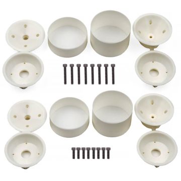 Team Associated RC10T Wide Rear And Narrow Front Wheels, (3-Piece) White