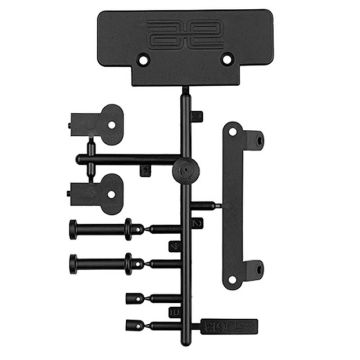 Team Associated RC10T Front Bulkhead/Bumper/Mounts Black