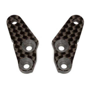 Team Associated Rc8b3 FT Steering Block Arms + 2 Degrees - Graphite (Pr)