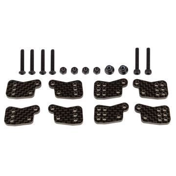 Team Associated RC8b4.1/E Front Rear Hub Tower Set, Carbon