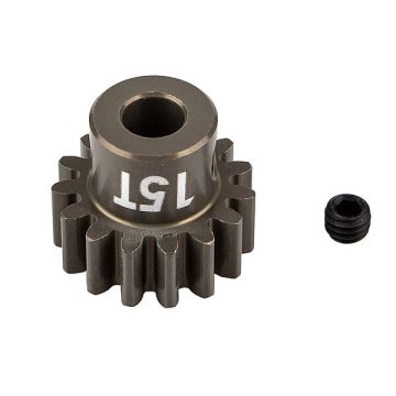 Team Associated FT Pinion Gear 15t Mod 1, 5mm Shaft - Aluminium