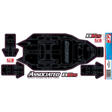 Team Associated RC10b6.4 FT Chassis Protective Sheet, +3mm,
