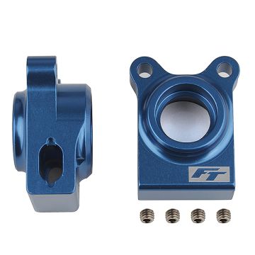 Team Associated Ft B74.1 Rear Hubs Blue Aluminium