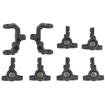 Team Associated RC10b7 Front Caster/Steering Blocks Carbon