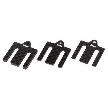 Team Associated RC10B7 FT Front Bulkhead Shims C/Fibre