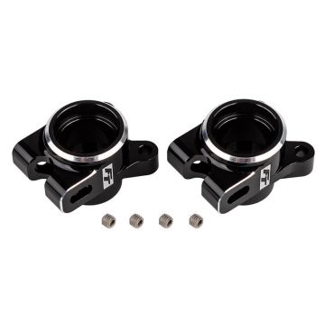 Team Associated Front RC10b7 Rear Hub Set Black Aluminium