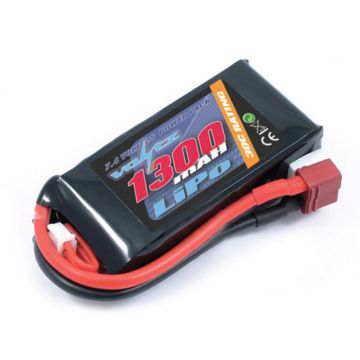 Voltz 1300mAh 2S 7.4v 30C LiPo RC Battery w/Deans Connector Plug