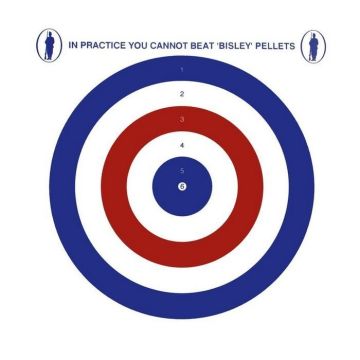 Bisley 17cm (6.75") Grade 1 Coloured Shooting Targets - Pack of 100
