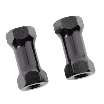 Corally Chassis Post 12mm Alu Aluminium Black 2 Pcs