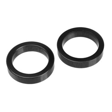 Corally Aluminium Spacer Drive Axle Front Black 2 Pcs