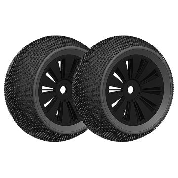 Corally Offroad 1/8 Truggy Tyr E Glued On Black Rims