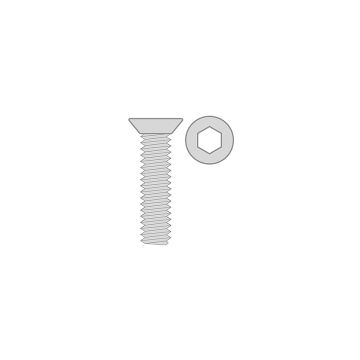 Team Corally Titanium Screws M4 X 12mm Hex Flat Head 6 Pc
