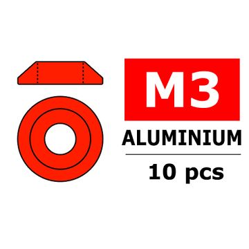 Team Corally Aluminium Washer For M3 Button Head Screws O