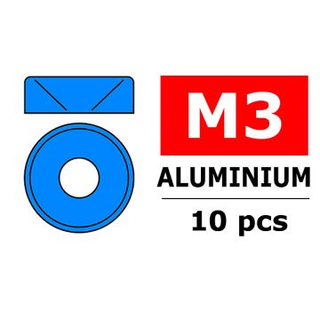 Team Corally Aluminium Washer For M3 Flat Head Screws Od=