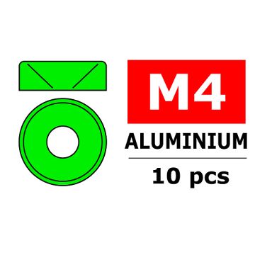 Team Corally Aluminium Washer For M4 Flat Head Screws Od=