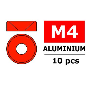 Team Corally Aluminium Washer For M4 Flat Head Screws Od=