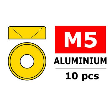 Team Corally Aluminium Washer For M5 Flat Head Screws Od=