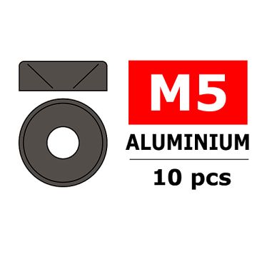 Team Corally Aluminium Washer For M5 Flat Head Screws Od=