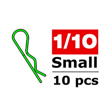 Corally Body Clips 45 Bent Sm All Green 10 Pcs