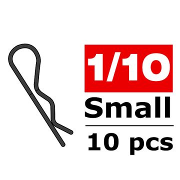 Corally Body Clips 45 Bent Sm All Black 10 Pcs