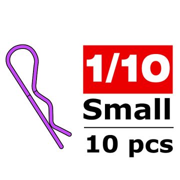 Corally Body Clips 45 Bent Sm All Purple 10 Pcs