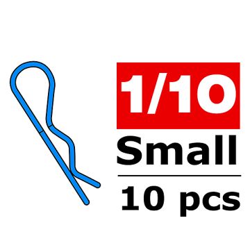 Corally Body Clips 45 Bent Sm All Blue 10 Pcs