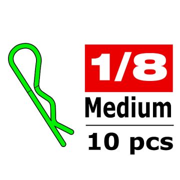 Corally Body Clips 45 Bent Me Dium Green 10 Pcs