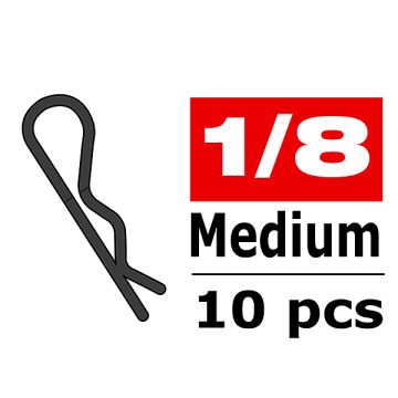 Corally Body Clips 45 Bent Me Dium Black 10 Pcs