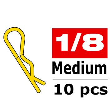 Corally Body Clips 45 Bent Me Dium Gold 10 Pcs