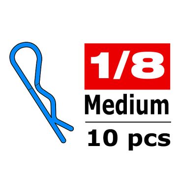 Corally Body Clips 45 Bent Me Dium Blue 10 Pcs