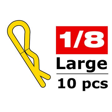 Corally Body Clips 45 Bent La Rge Gold 10 Pcs