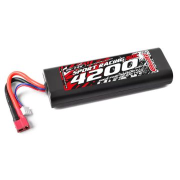 Corally Lipo Battery 50C 4200mah 2S 7.4v w/T-Plug Deans