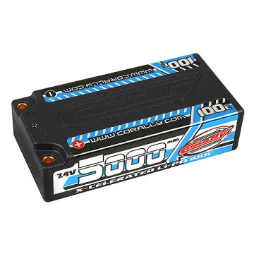 Corally Xcelerated 100c Lipo Battery 5000mah 7.4v Shorty 2S