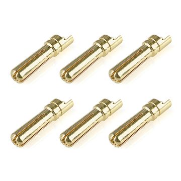 Corally Bullit Connector 4.0mm Male Solid Type Gold Plated U