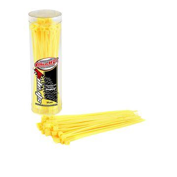 Corally Strapit Cable Tie Raps Yellow 2.5x100mm 50 Pcs