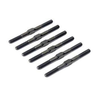 Centro RC10B7 Titanium Turnbuckle Set (6pc) - Black