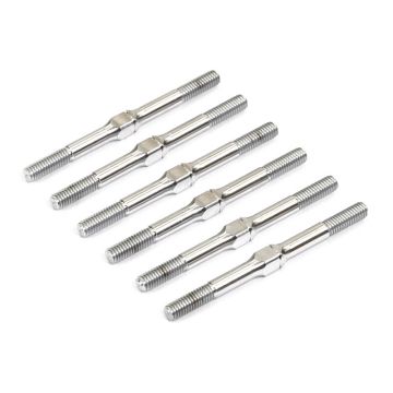 Centro RC10B7 Titanium Turnbuckle Set (6pc) - Silver