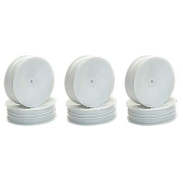 Centro 1/10 Dished Buggy Front 2WD Slim Wheel White - 3 Pairs