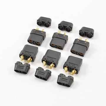 CENTRO XT-90 BLACK FEMALE CONNECTORS (6PC)