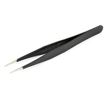 Centro Straight Black Tweezers 