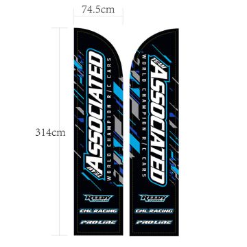 Team Associated 4ft Flag Fbs52-M-Double Flag & Pole